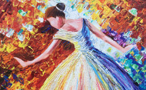 Palette Knife Painting of A Ballerina By Kamalrukh