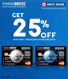 HDFC Bank Times Card Movie Ticket