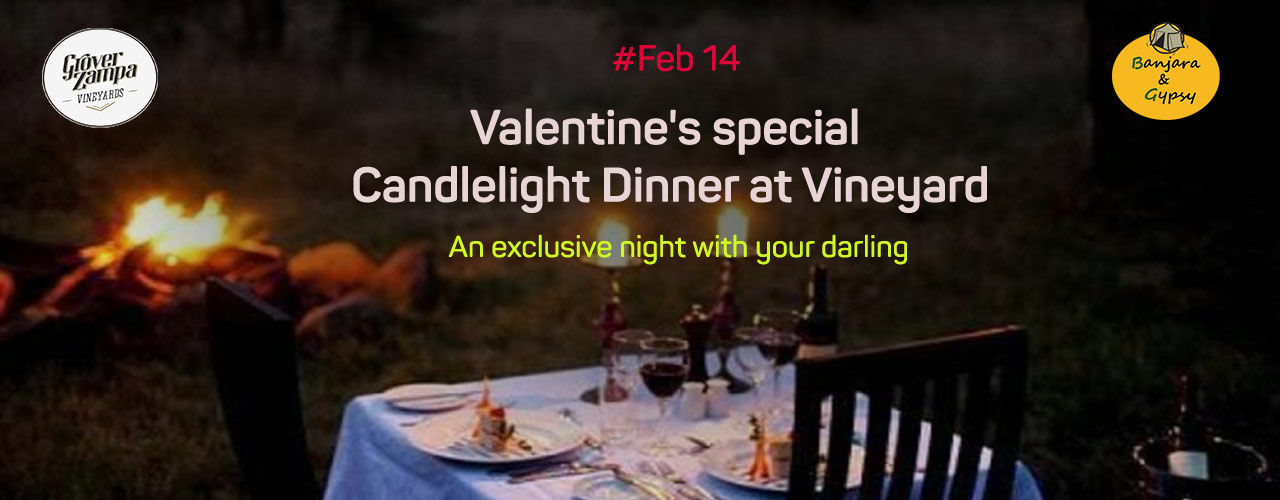 Valentine`s Candle Light Dinner at Vineyard