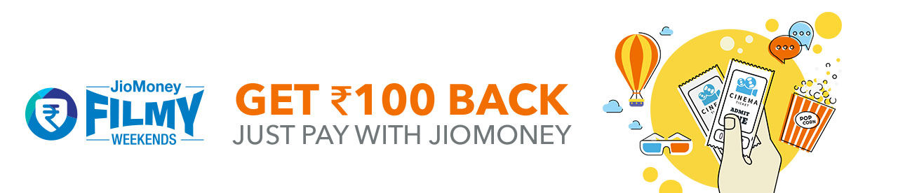 Get Flat INR 100 cashback using JioMoney on BookMyShow