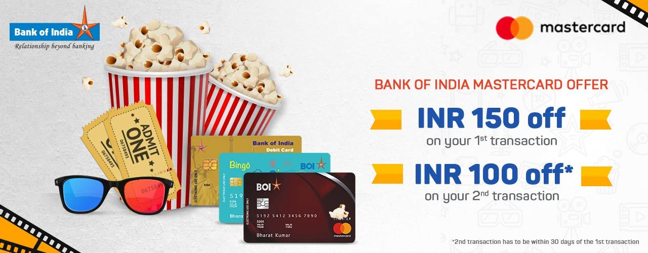 Bank Of India Mastercard Offer Movie Ticket Discounts Bookmyshow
